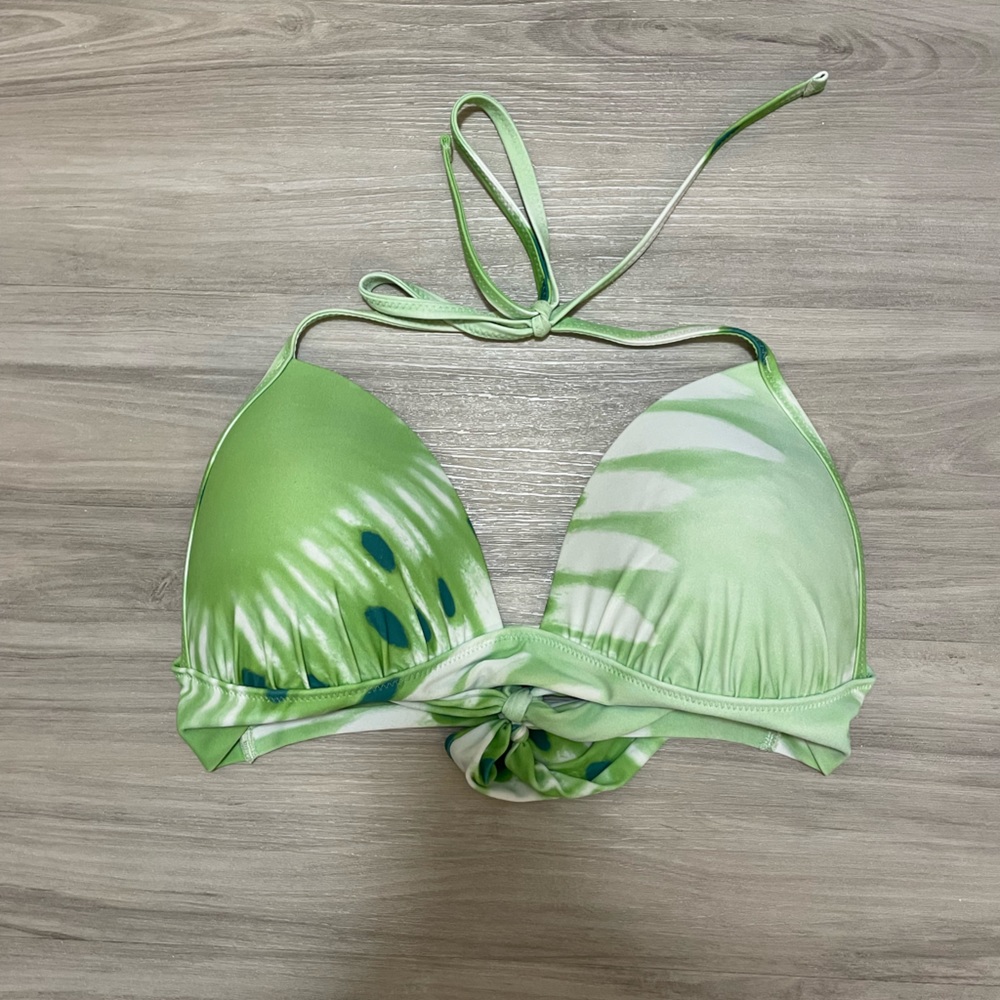 Aerie Green Triangle Bikini Top, size L